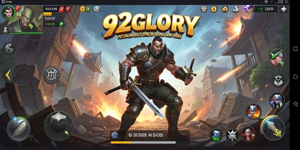 Tangkapan layar menampilkan pertempuran seru dalam 92GLORY.