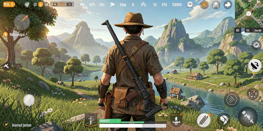 Screenshot gameplay 9SL menampilkan momen eksplorasi dalam dunia terbuka.