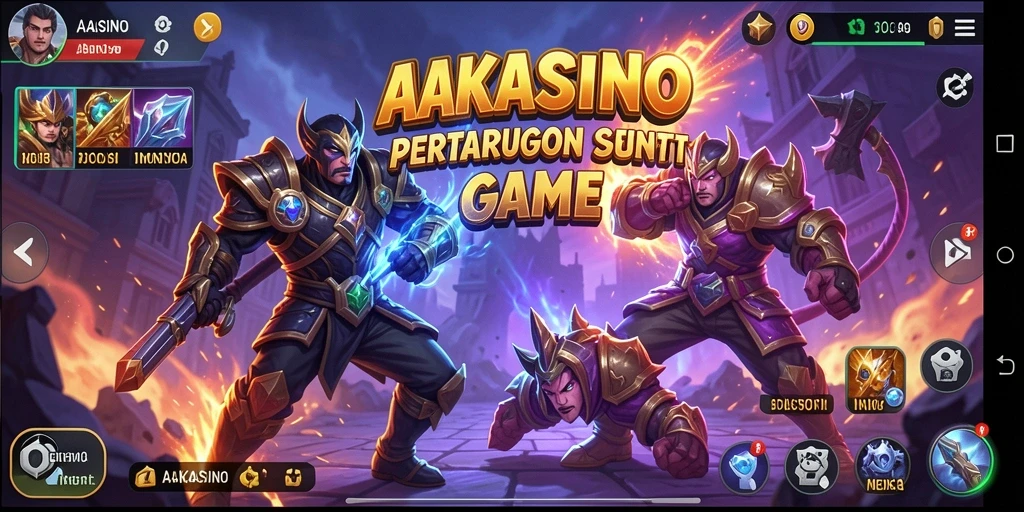 Tampilan seru dan mendebarkan dari gameplay <strong>AAKASINO</strong> saat pertarungan berlangsung.