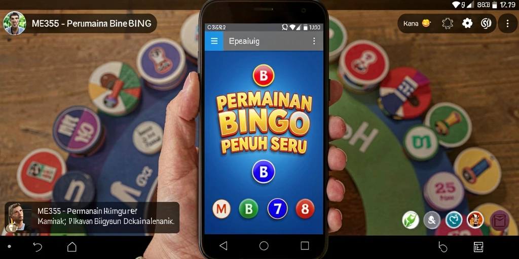 Screenshot ME355 menampilkan gameplay Bingo yang seru dan interaktif.