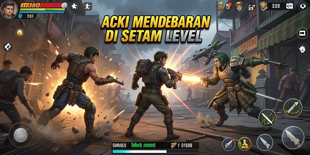 Screenshot gameplay <strong>PT89</strong> menampilkan aksi mendebarkan di arena pertarungan.